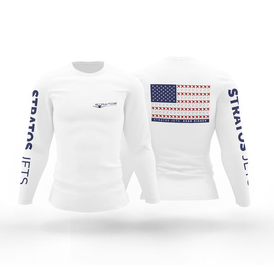 USA T-shirt - White - Long Sleeve